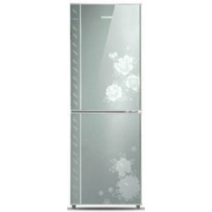 Top-Freezer Refrigerator with Floral Design