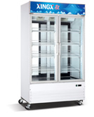 Commercial Double Door Glass Display Refrigerator
