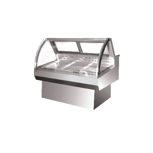 Commercial Refrigerated Display Case with Curved Glass