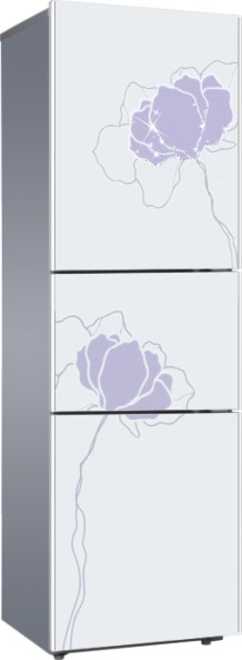 Floral Patterned Compact Refrigerator