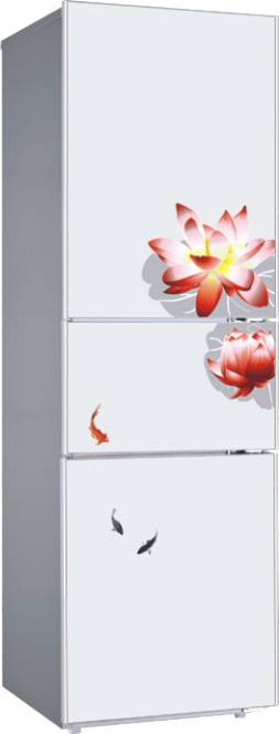 Multi-Door Refrigerator with Decorative Elements