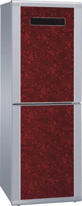 Two-Door Refrigerator with Floral Design