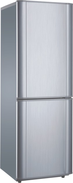 Two-Door Refrigerator with Brushed Metal Finish