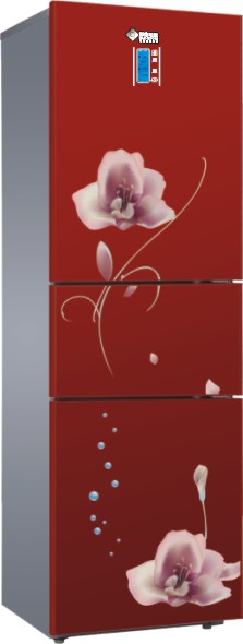 Multi-Door Refrigerator with Floral Design