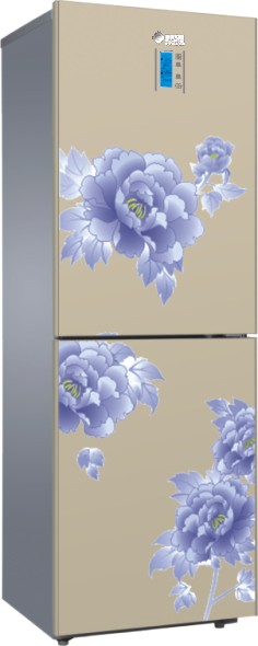 Floral Pattern Two-Door Refrigerator