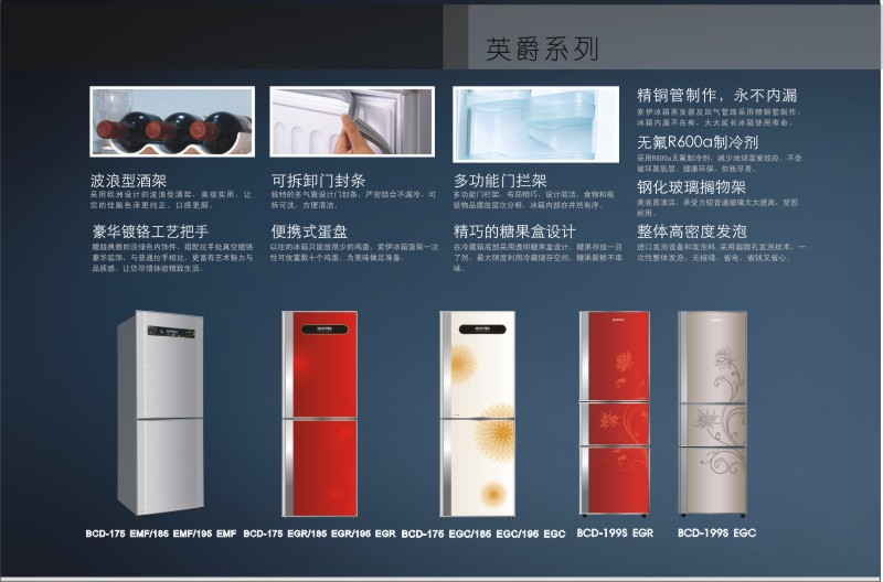 Residential Refrigerator with Wine Rack