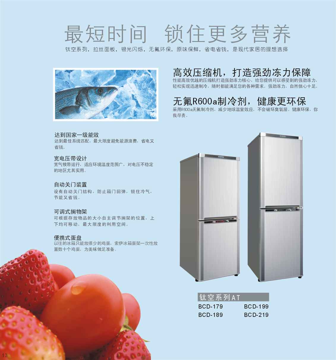 High-Efficiency Single-Door Refrigerator