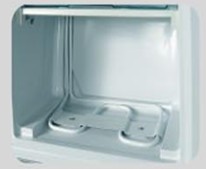 Internal view of freezing room compartments