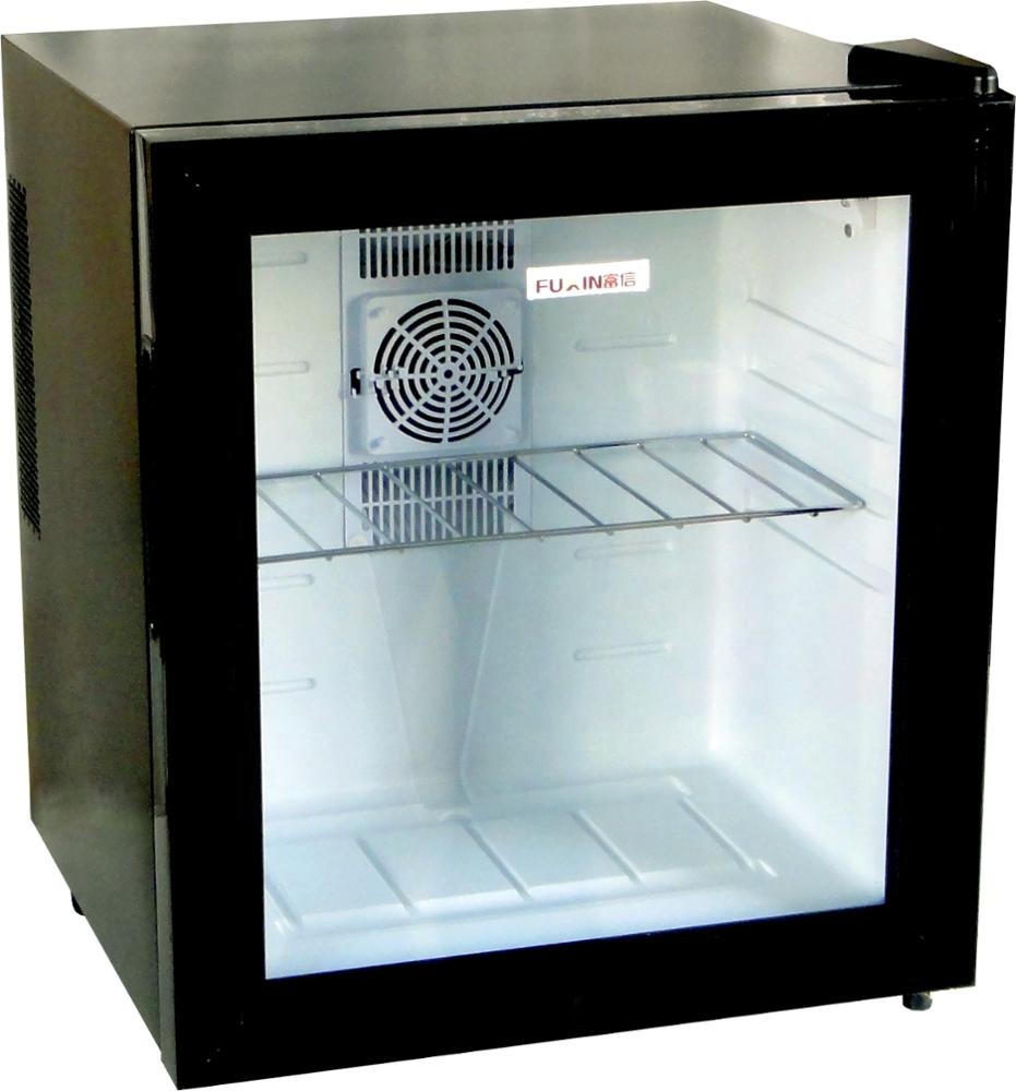Black exterior refrigerator with transparent door