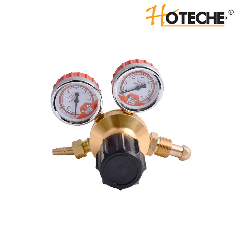 Gas Pressure Regulator with Dual Gauges