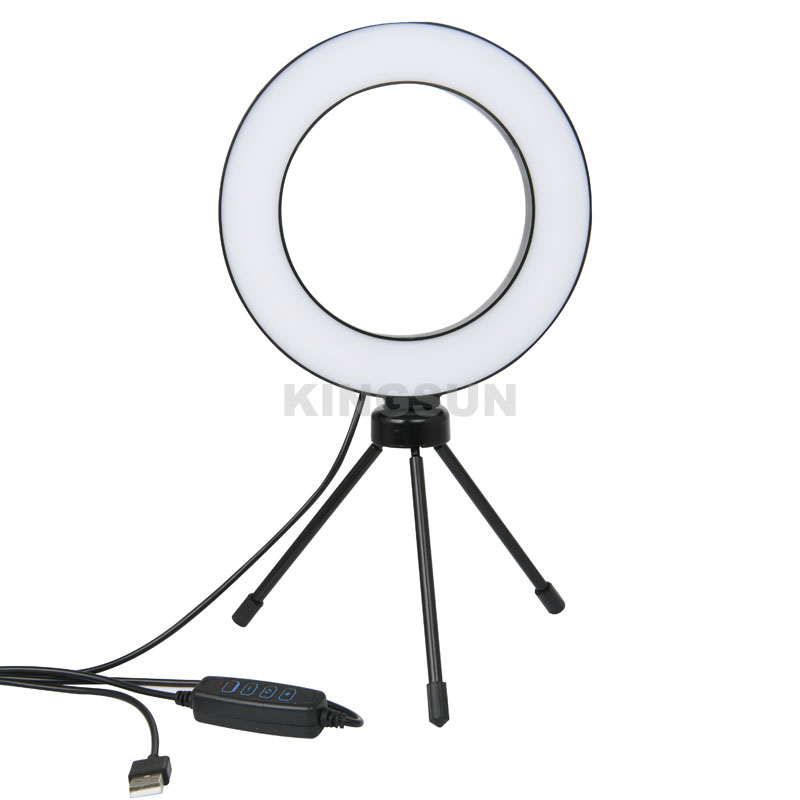 Remote 7.8" selfie ring light with phone holder and tripod stand for live stream - Image 2