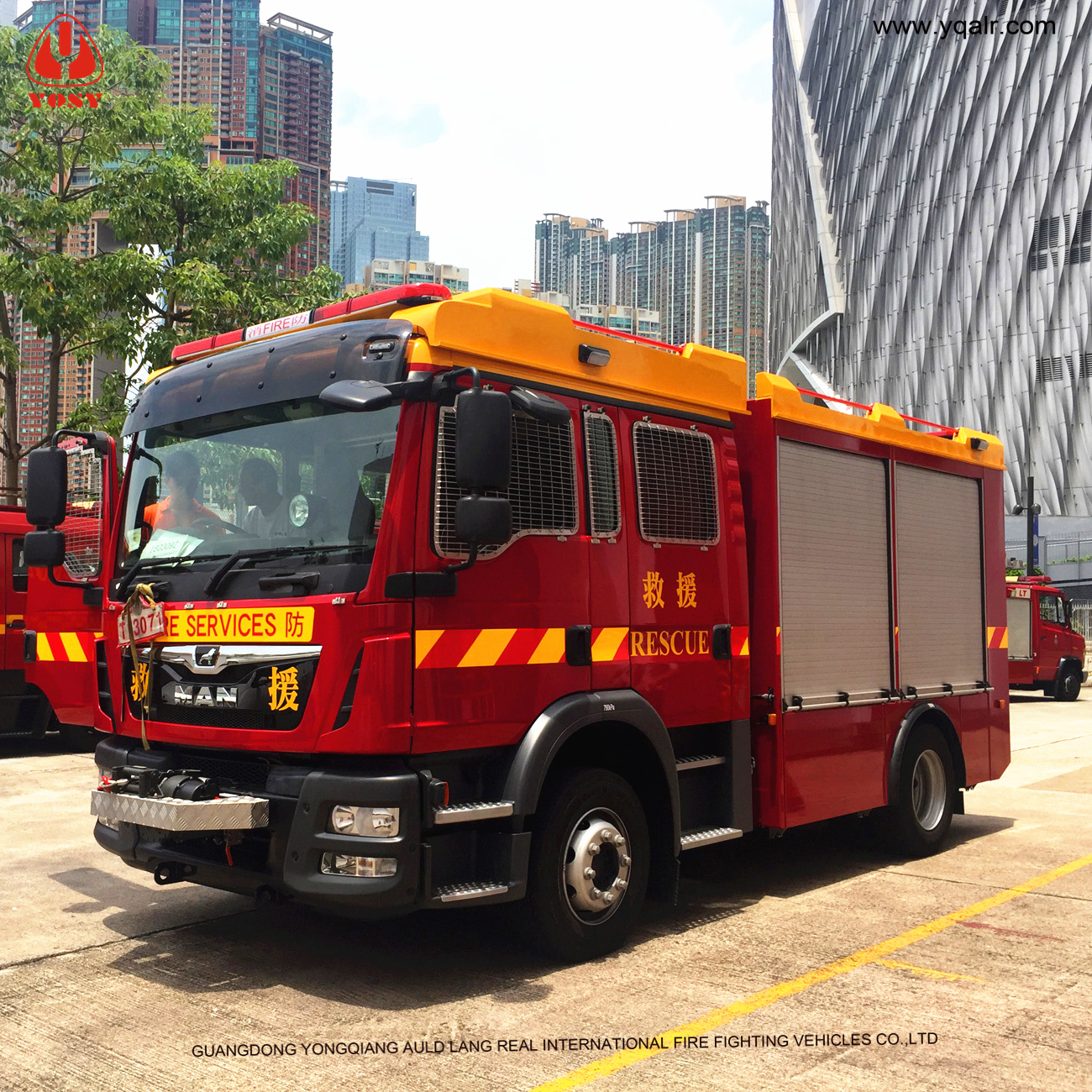 Firefighting Rescue Tender with Crane and Equipment Storage