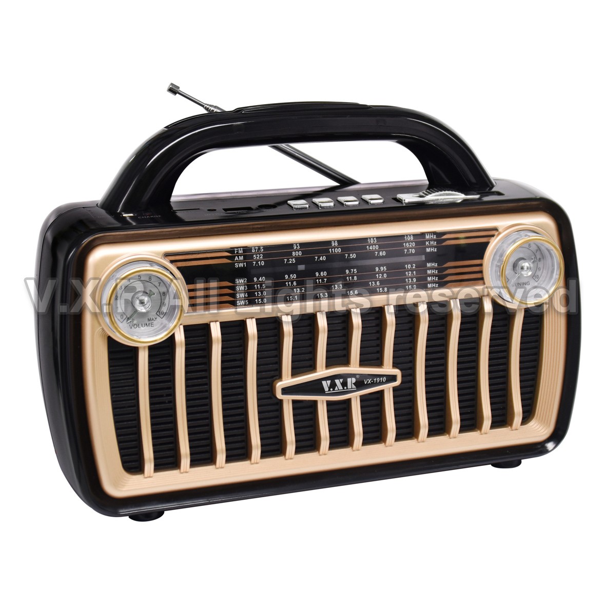 Retro Radio Player with Bluetooth and MP3 Support
