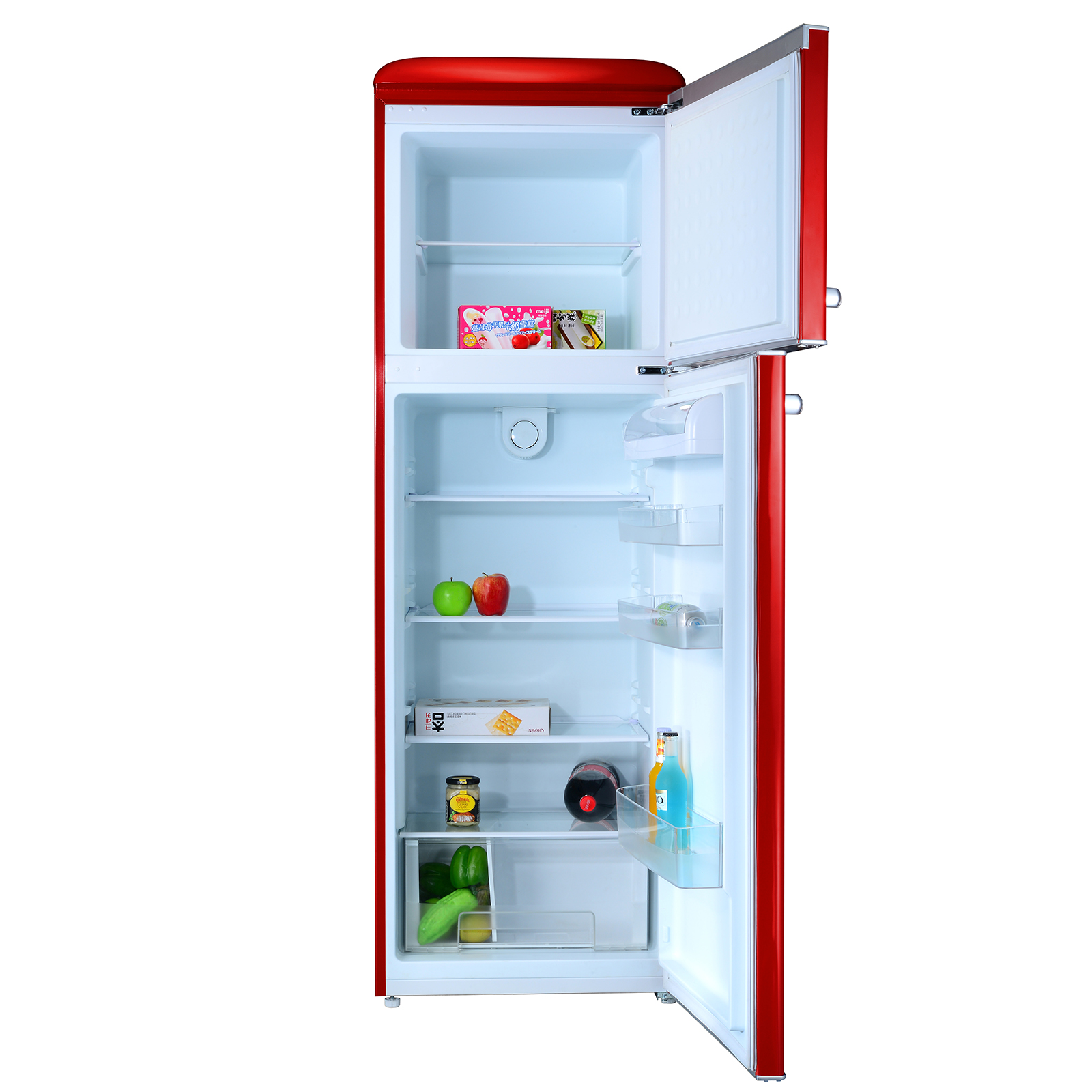 Two-Door Retro Style Refrigerator