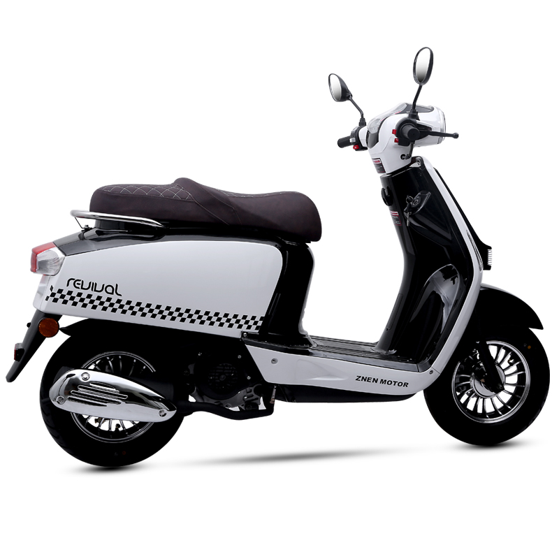 Right side profile of the scooter