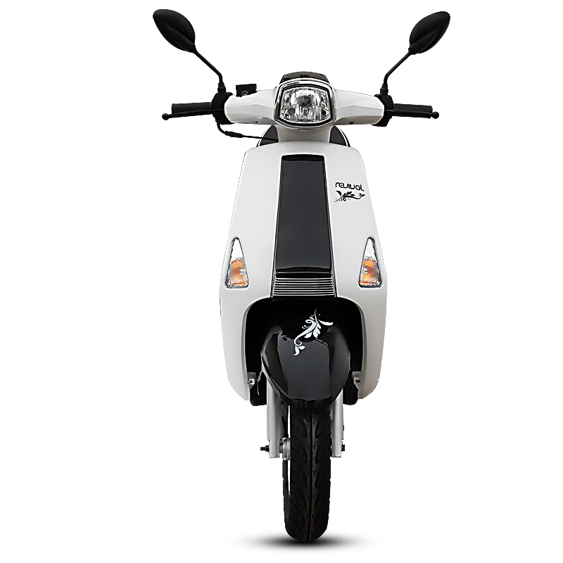 Front view of the classic electric urban scooter