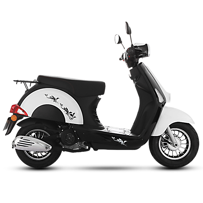 Right side view of the scooter in elegant color finish