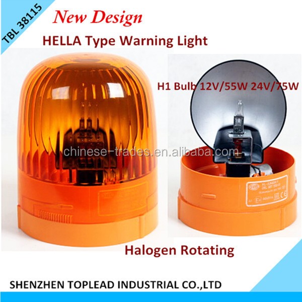 Rotating halogen warning beacon unit