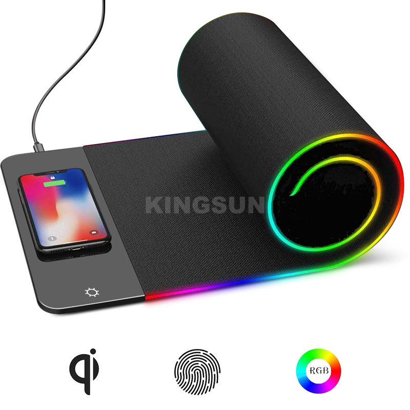 RGB Gaming Mousepad with Wireless Charger
