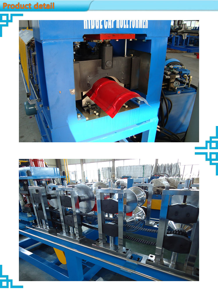 Ridge cap roll forming machine detail