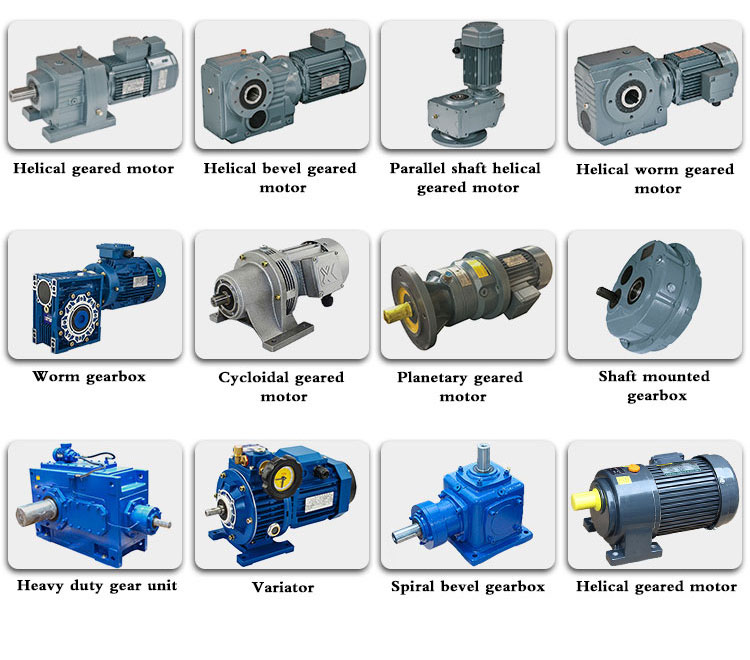 Catalog of industrial gearbox and geared motor types