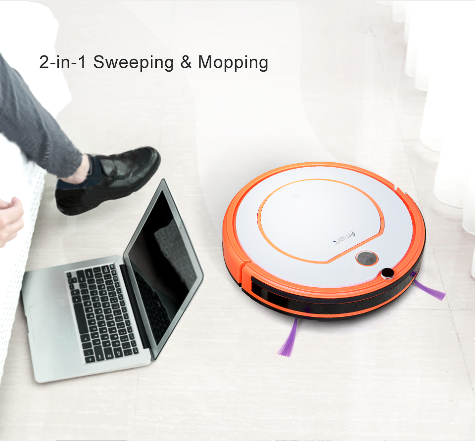 2-in-1 sweeping and mopping feature