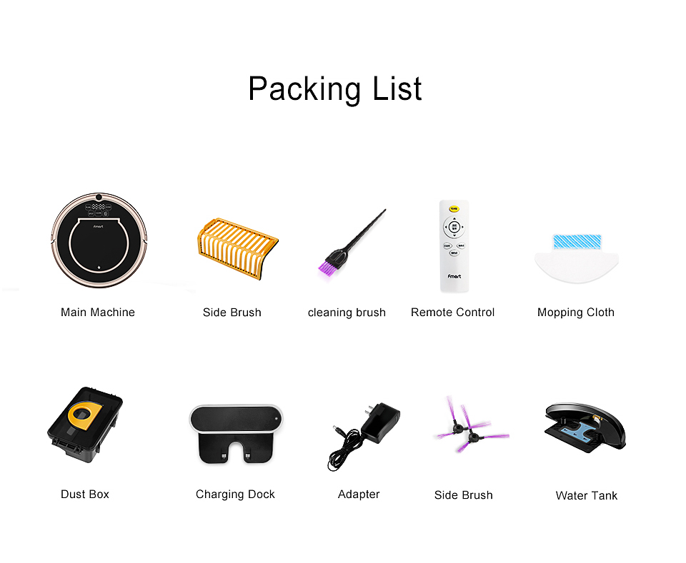 Product packing list