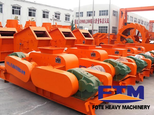 Heavy-duty double roll crusher unit