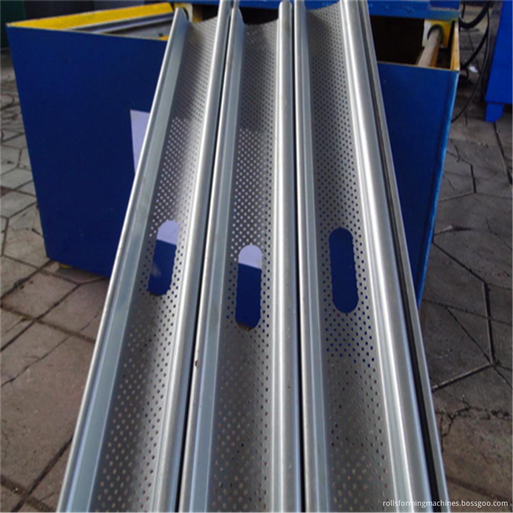 Finished shutter door profile with punching
