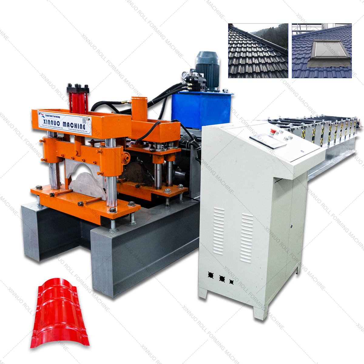 Roof ridge capping roll forming machine assembly