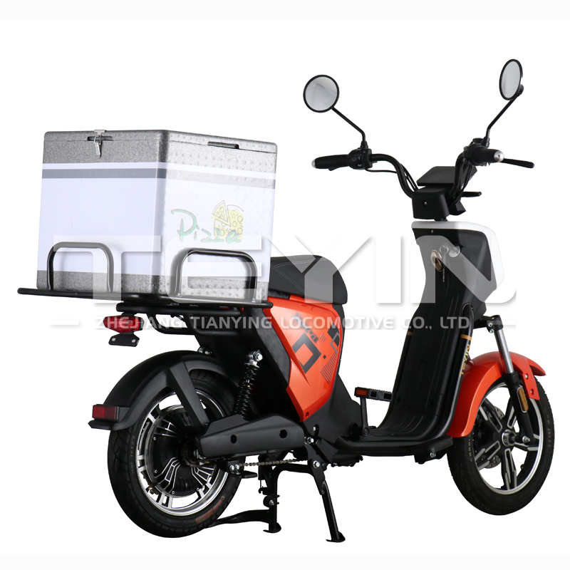 Electric Delivery Scooter with Cargo Rack