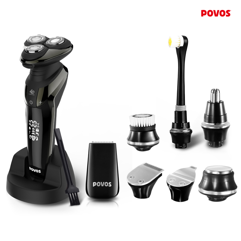 Triple Rotary Electric Shaver with LED Display