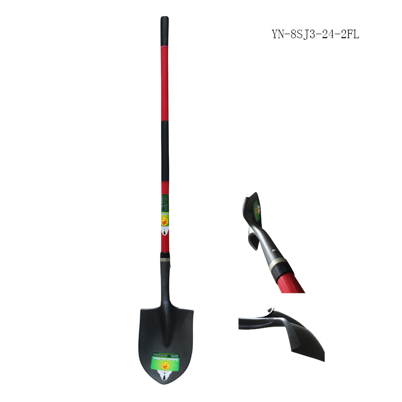 Round Point Digging Shovel with Fiberglass Handle