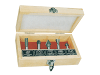 Wood Router Bit Set with Various Cutting Profiles