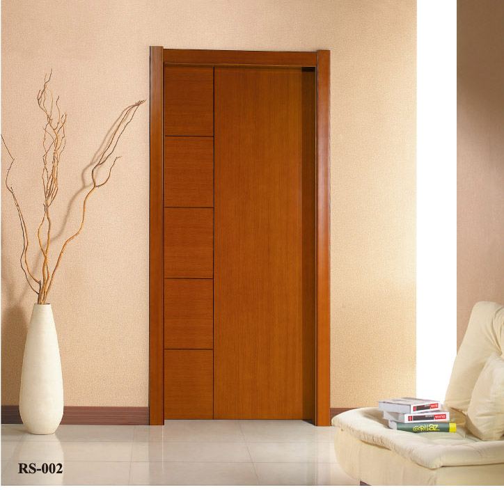 Wood Interior Door with Vertical Panel Design