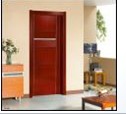 Dark Wood Interior Door with Panel Design