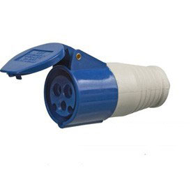 Industrial Electrical Plug with Protective Lid