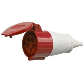 Industrial Electrical Connector with Hinged Cover