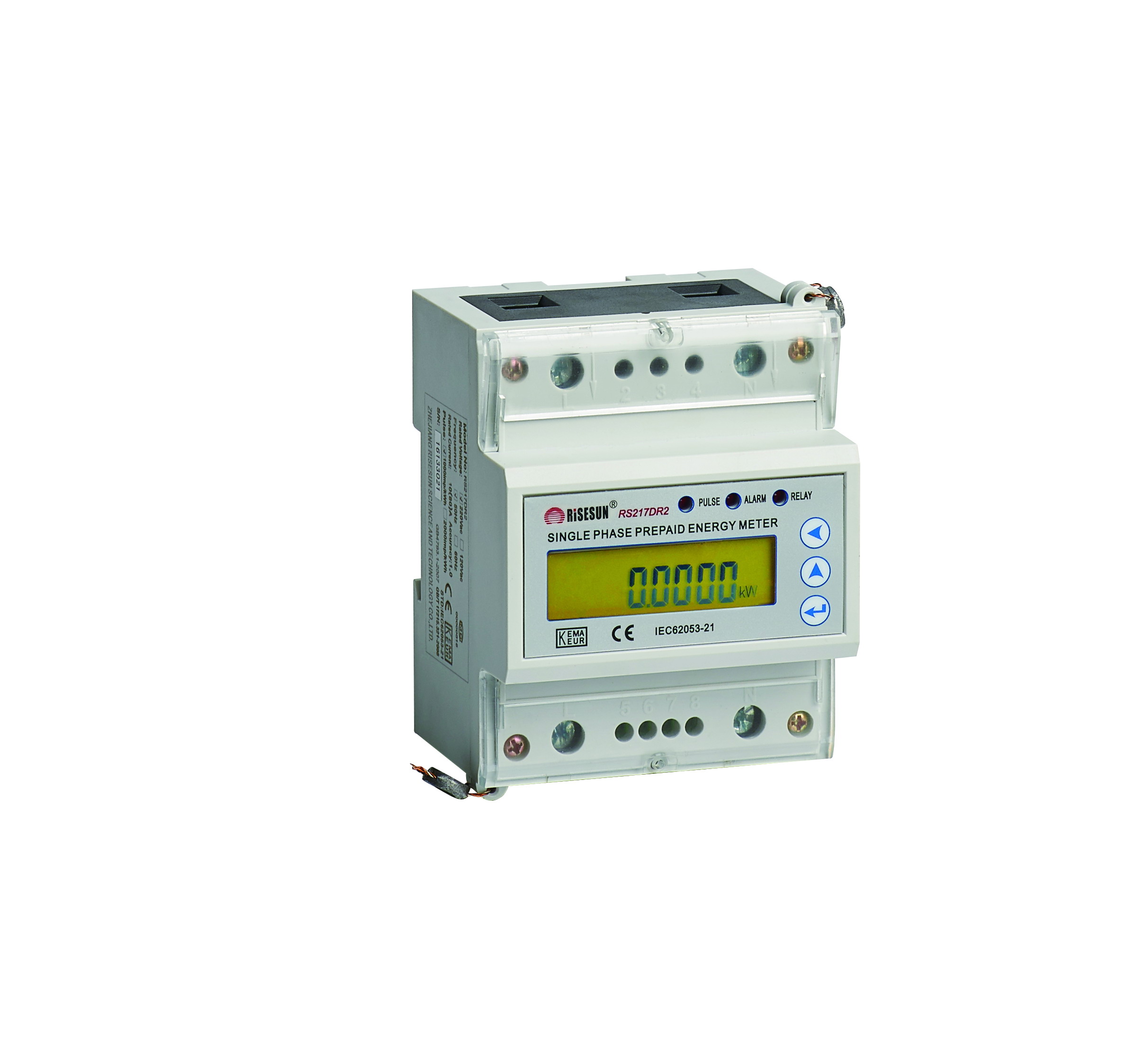 Single Phase STS Prepaid DIN Rail Energy Meter