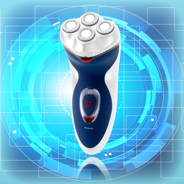 Rechargeable Rotary Shaver with Trimmer