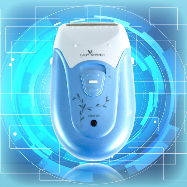 Rechargeable Lady Shaver and Epilator with Interchangeable Heads