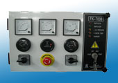 Electricity Control Cubicle with Analog Gauges and Emergency Stop