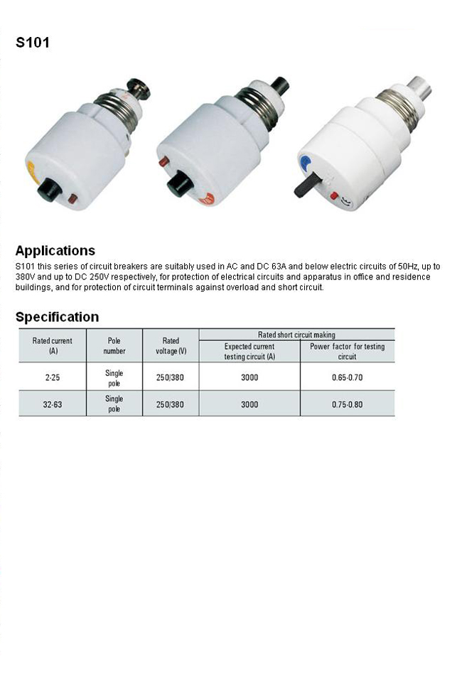 Miniature Circuit Breaker S101