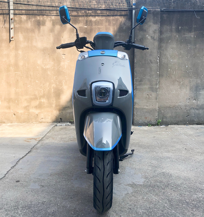 Front view of S5 scooter showcasing LED headlight