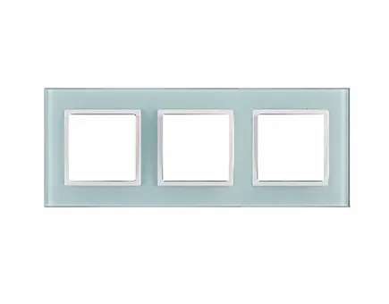 Blue glass switch cover plate