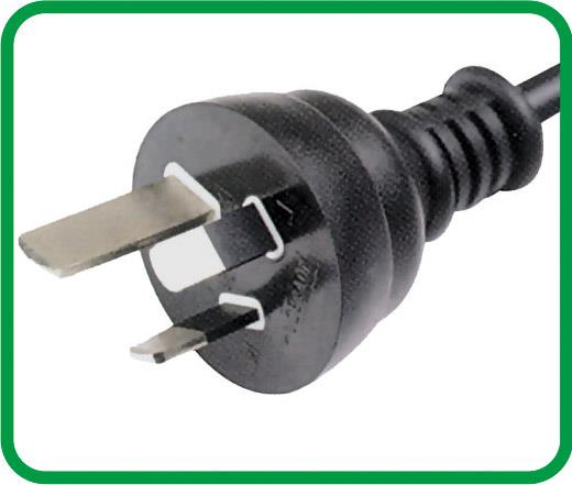 SAA Approved Power Cord with Three-Pin Australian Plug