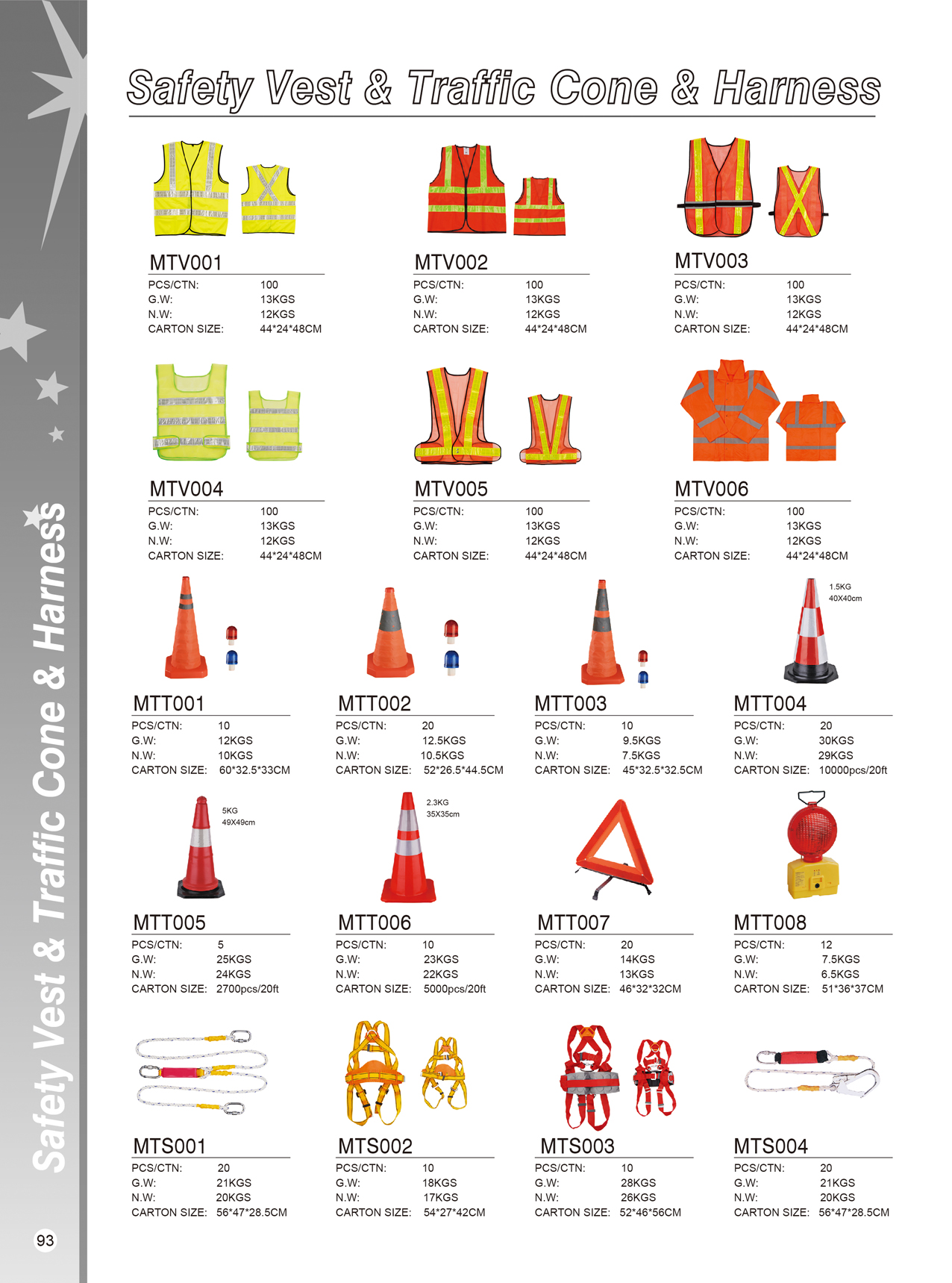 High-visibility safety vests range display
