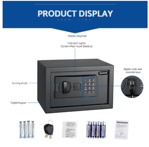 Electronic safe operation panel and key components