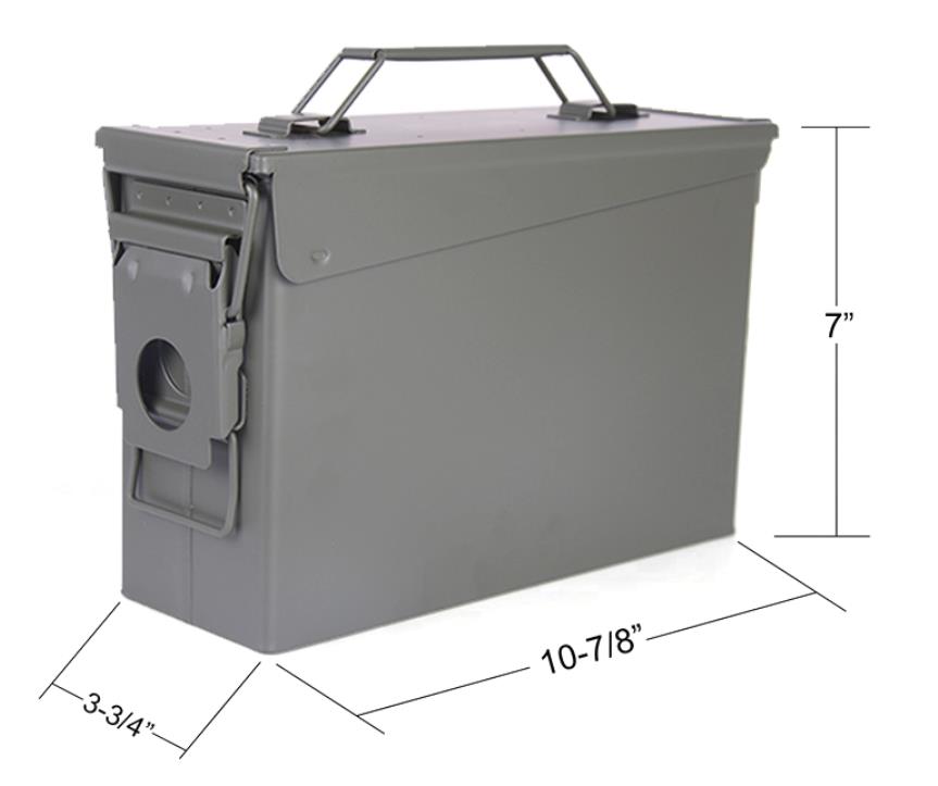 Safewell 30 Cal 4.5 L Metal Small Bullet Steel Ammo Tool Box Can For Gun Safe - Image 3