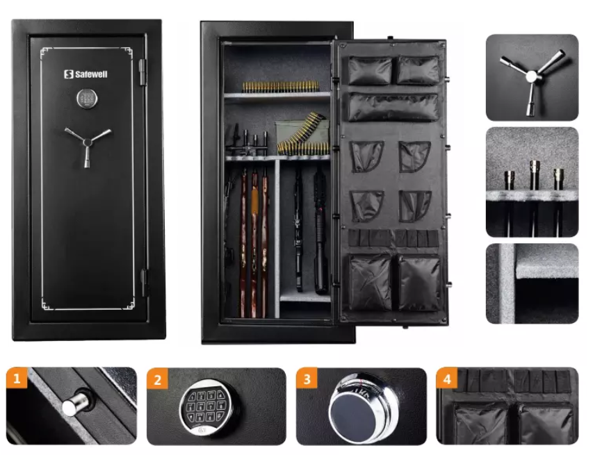 24-Gun Heavy-Duty Fireproof Weapon Safe